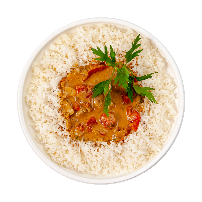 Овощи в соусе Карри с рисом Басмати